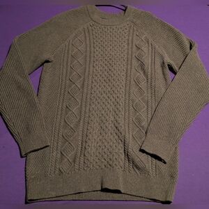 NWT Men's Gap Medium Tall Dark Green Cable Knit Sweater